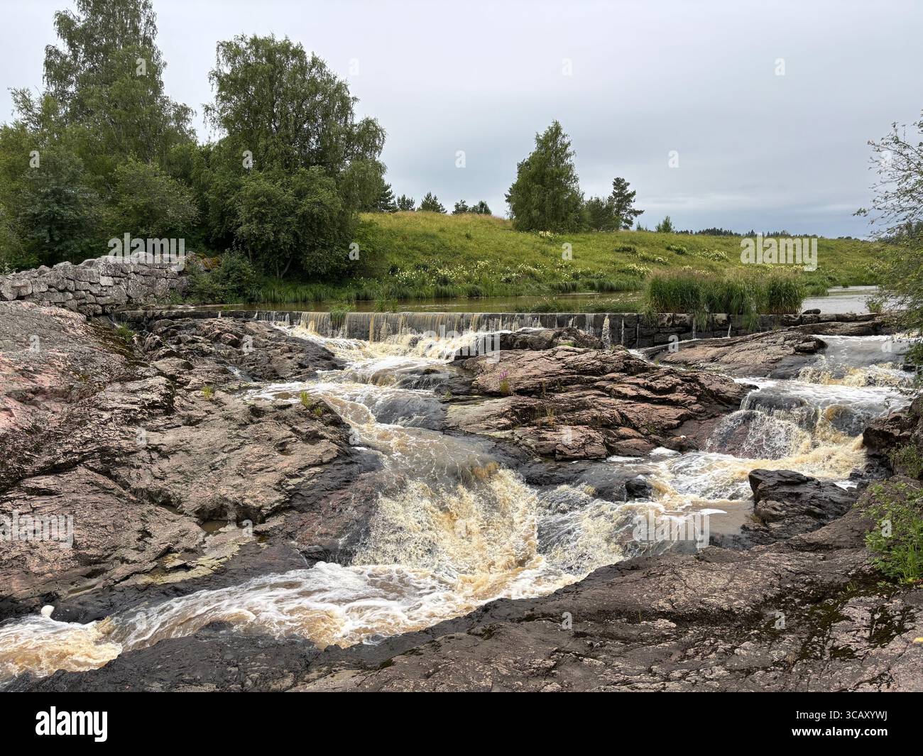 Rapides de Nautelankoski à Turku, Finlande. Banque D'Images