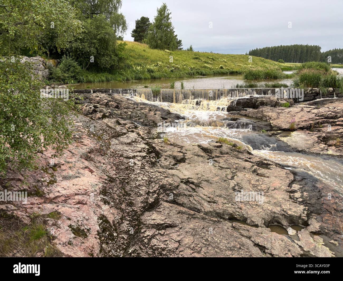 Rapides de Nautelankoski à Turku, Finlande. Banque D'Images