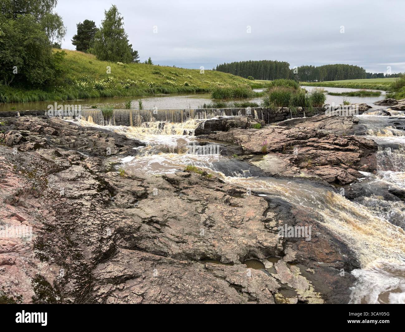 Rapides de Nautelankoski à Turku, Finlande. Banque D'Images