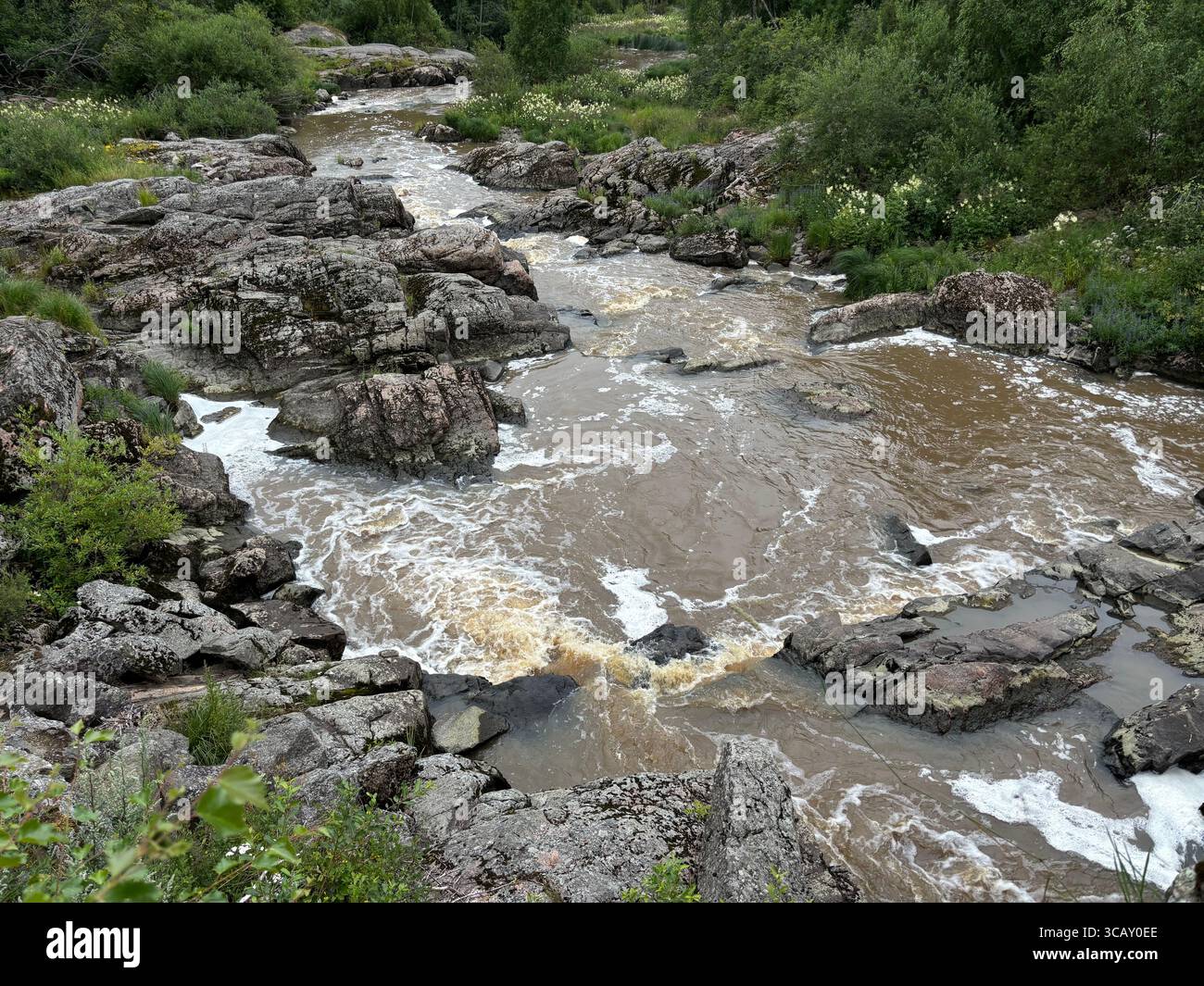 Rapides de Nautelankoski à Turku, Finlande. Banque D'Images