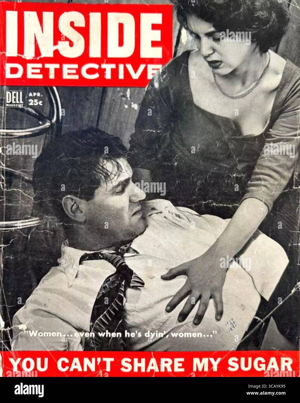 1954 Inside Detective Magazine couverture Banque D'Images