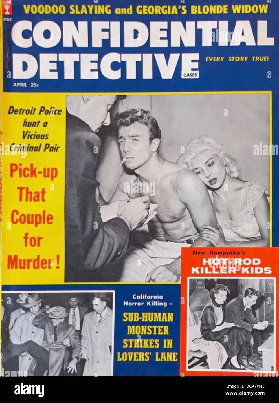 1959 couverture confidentielle du magazine Detective Banque D'Images