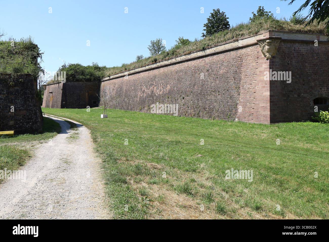 Anciens remparts, fortifications, ville de neuf-Brisach, département du Haut-Rhin, France Banque D'Images