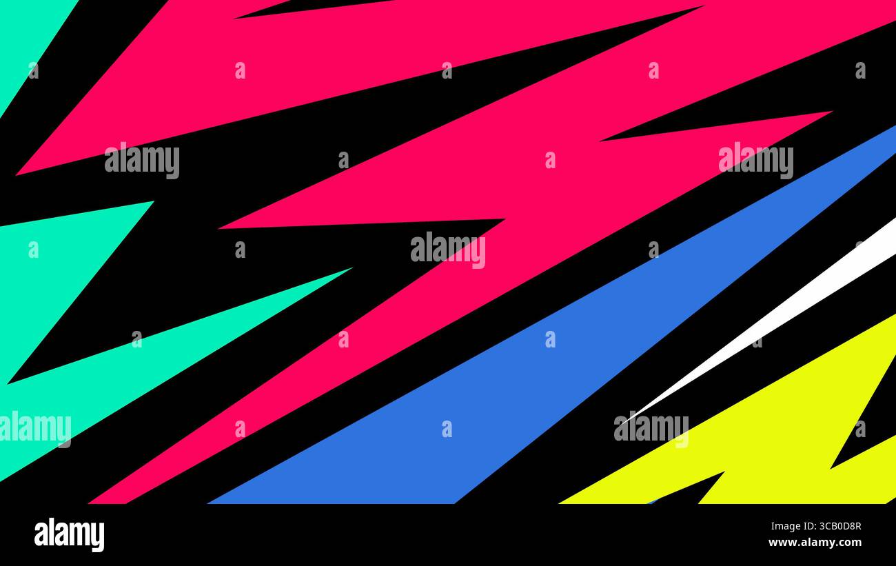 Arrière-plan abstrait accrocheur avec des formes diagonales violettes, blanches et rouges avec un contraste visuel audacieux. Idéal pour la conception graphique et l'expr. Numérique Banque D'Images