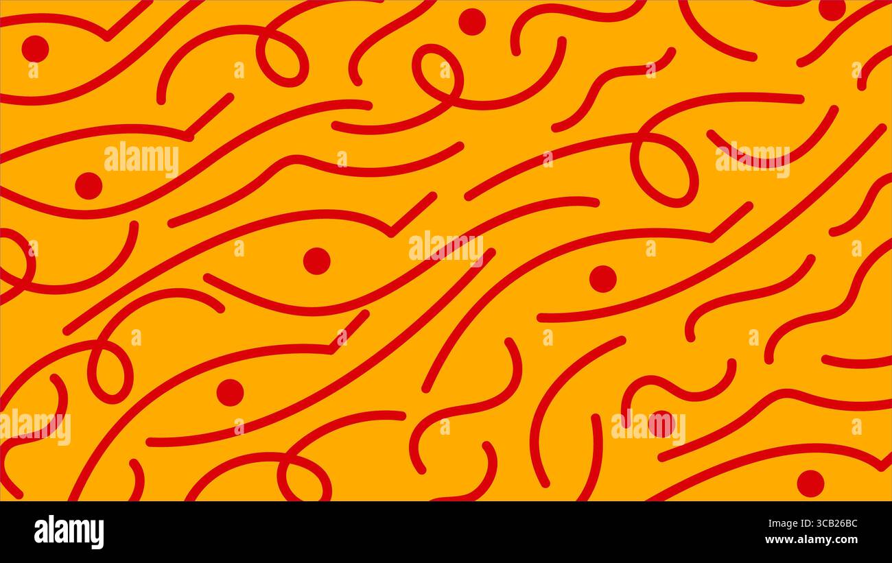 Fond abstrait de vagues de ligne rouge Banque D'Images