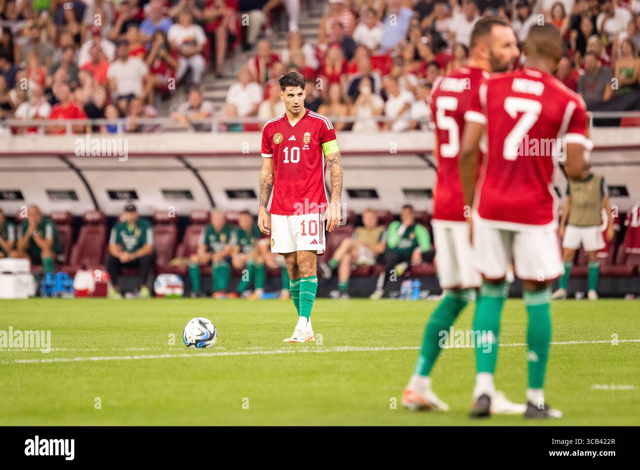 10 septembre 2023, Budapest, null, Hongrie : Budapest, Hongrie. 10 septembre 2023. Dominik Szoboszlai (10 ans) de Hongrie vu lors de l'amical de football entre la Hongrie et la République tchèque à la Puskas Arena de Budapest. (Crédit image : © Gonzales photo/Gonzales photo via ZUMA Press) Banque D'Images