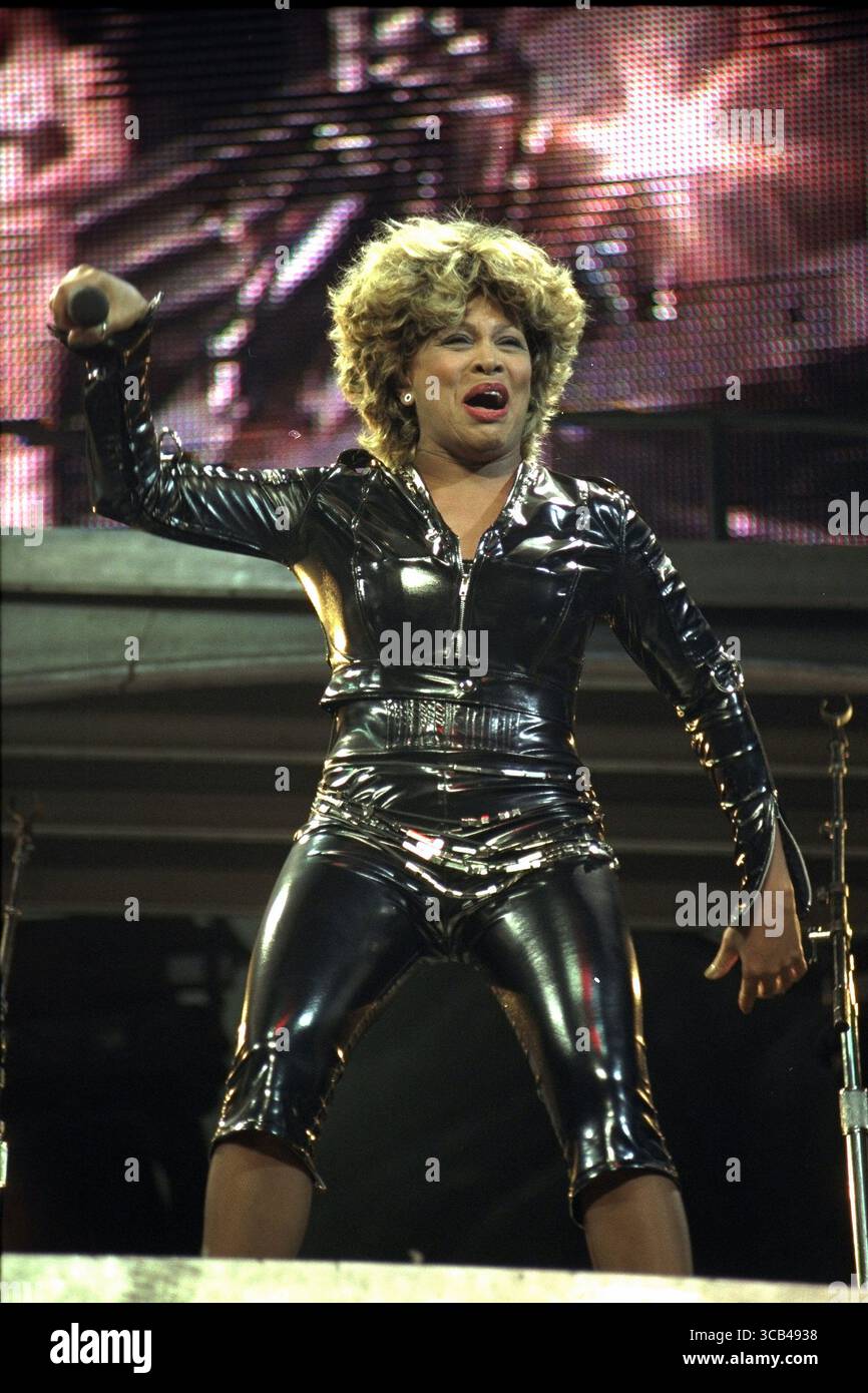 Circa 1990, New York, NY, États-Unis : la légendaire chanteuse TINA TURNER lors d'un concert au Madison Square Garden à New York au début des années 90 (Crédit image : © Debra L. Rothenberg/ZUMA Press Wire) Banque D'Images