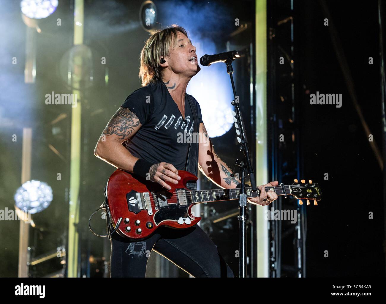 9 juin 2023, États-Unis : Keith Urban se produit lors de la deuxième journée du CMA Fest au Nissan Stadium le jeudi 9 juin 2023, à Nashville, Tennessee. (Photo par : Amiee Stubbs/imageSPACE) (crédit image : © Amiee Stubbs/imageSPACE via ZUMA Press Wire) Banque D'Images