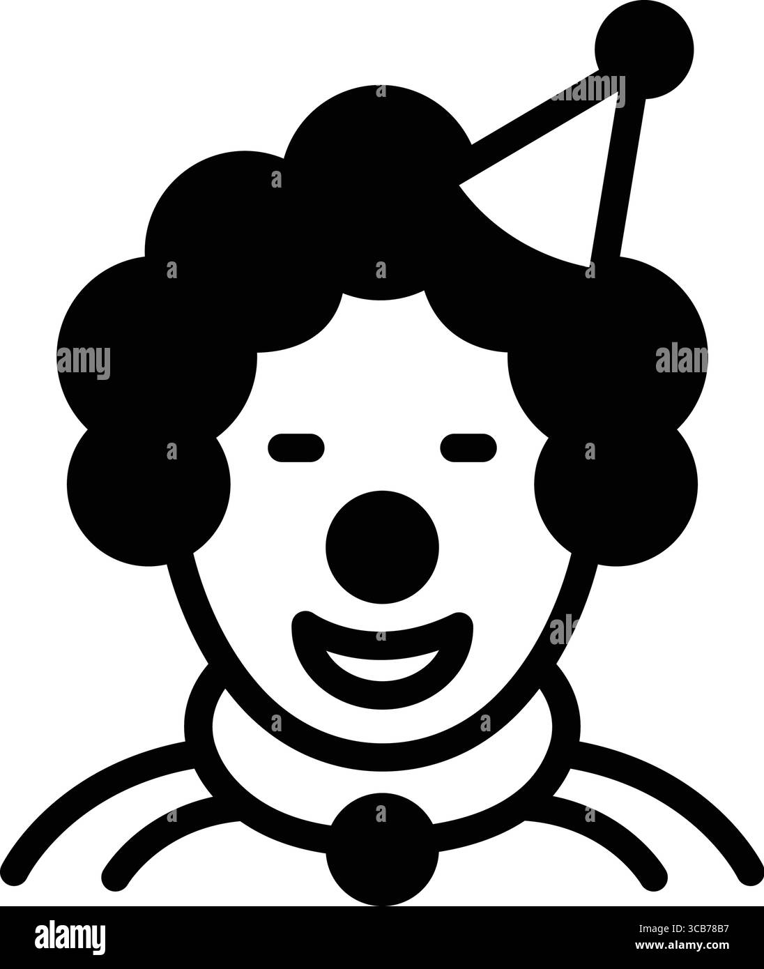 Icône pour clown, bouffon Illustration de Vecteur
