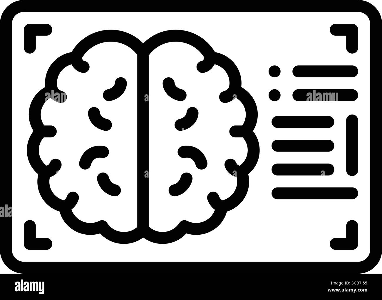 Icône pour irm du cerveau, irm Illustration de Vecteur