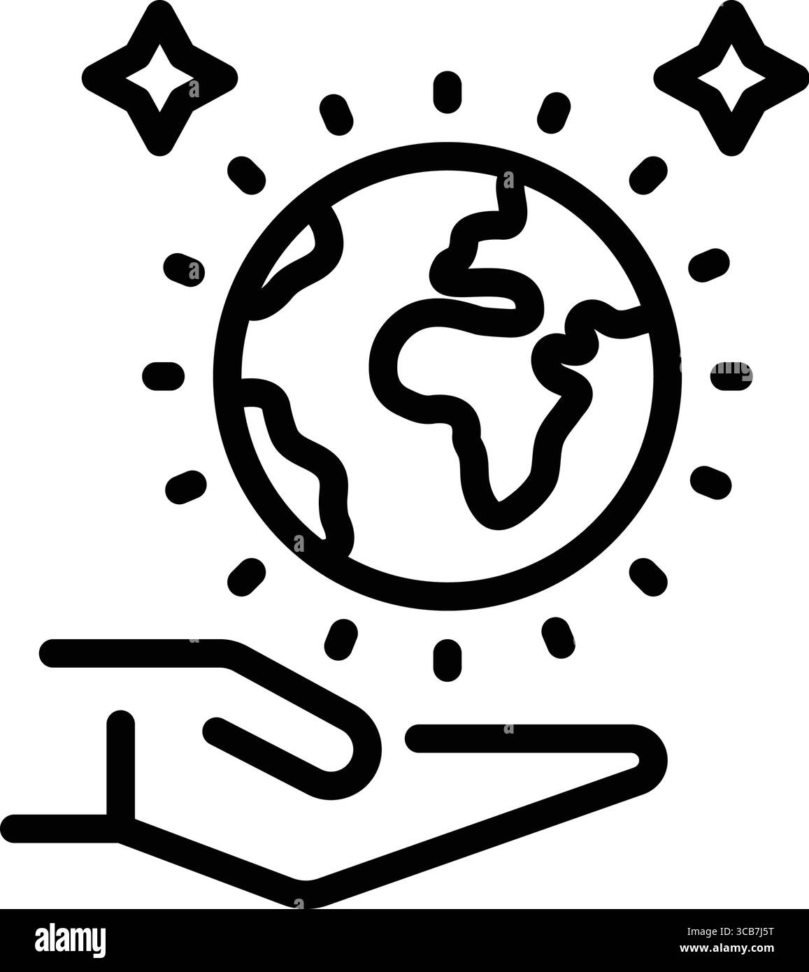 Icône pour un nouveau monde, globe Illustration de Vecteur