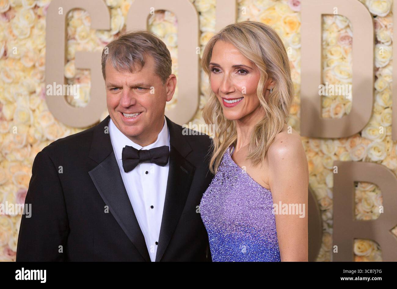 7 janvier 2024, Beverly Hills, Californie, États-Unis : Todd Boehly, PDG par intérim de la Hollywood Foreign Press Association et Helen Hoenhe, présidente de Golden Globes LLC, sur le tapis rouge de la 81e édition annuelle des Golden Globe Awards, le dimanche 7 janvier 2024 au Beverly Hilton Hotel à Beverly Hills, Californie. JAVIER ROJAS/PI (crédit image : © PI via ZUMA Press Wire) Banque D'Images