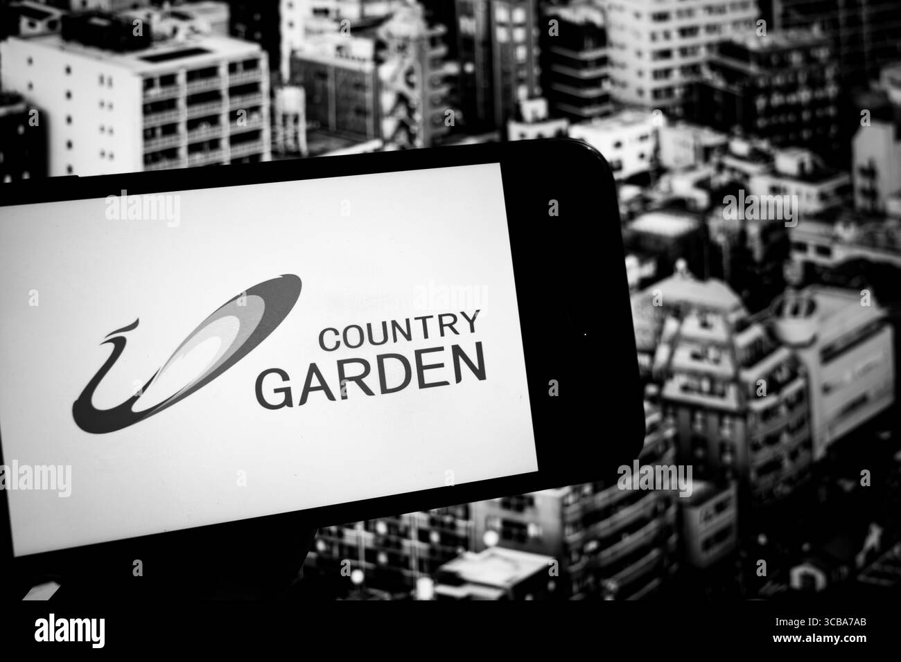 21 août 2023, Santa Clara, Californie, États-Unis : le logo de Country Garden, une importante société de développement immobilier en République populaire de Chine. La société est dirigée par la femme la plus riche de Chine, Yang Huiyan... Country Garden risque de s'effondrer en raison d'être surendetté par des créances douteuses et d'être impliqué dans une bulle d'actifs massive. La société sera radiée de l'indice Hong Kong Hang Seng. (Crédit image : © Taidgh Barron/ZUMA Press Wire) Banque D'Images