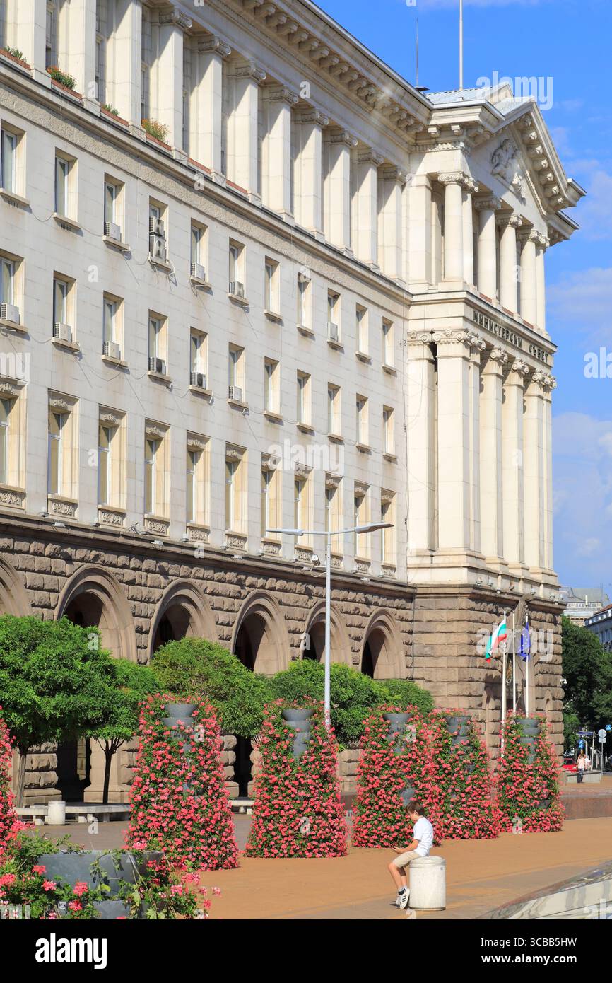 Bulgarie, Sofia, boulevard Dondukov, Cour constitutionnelle de Bulgarie et Conseil des ministres Banque D'Images