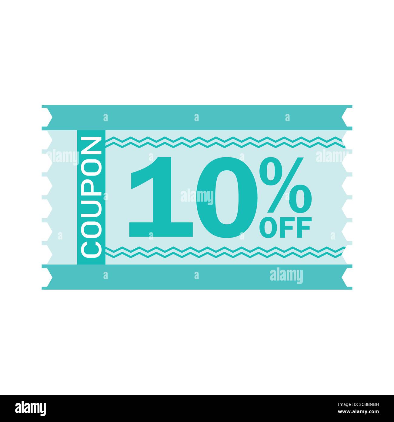 Réduction de 10 % sur le bon de réduction sur le bon de réduction sur le code promotionnel Illustration de Vecteur