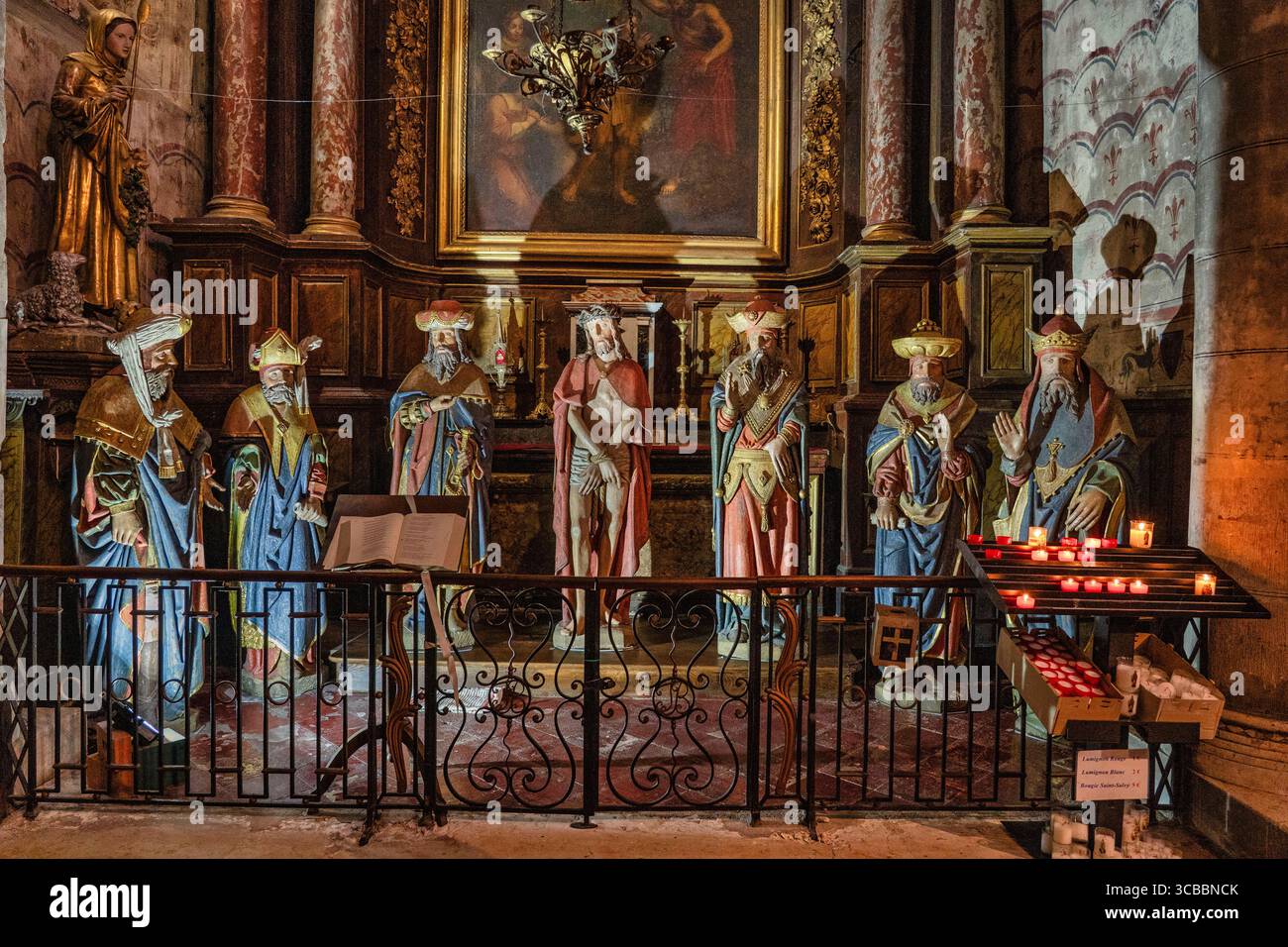 France, Tarn, Albi, Collégiale Saint-Salvi, apparition de Jésus devant le Sanhédrin Banque D'Images