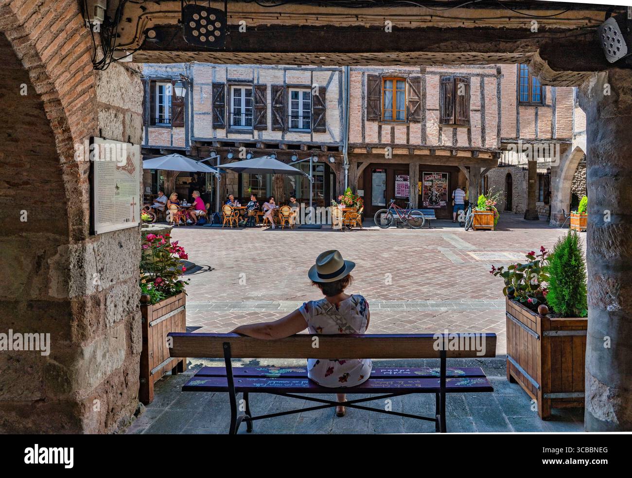 France, Tarn, Castelnau de Montmiral, village classé parmi les plus beaux villages de France Banque D'Images