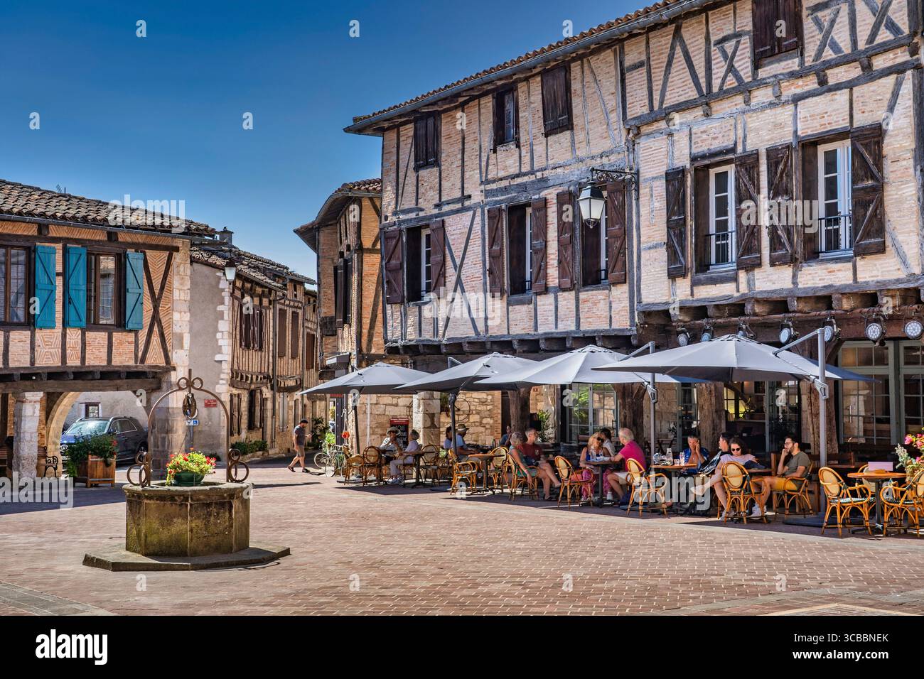 France, Tarn, Castelnau de Montmiral, village classé parmi les plus beaux villages de France Banque D'Images