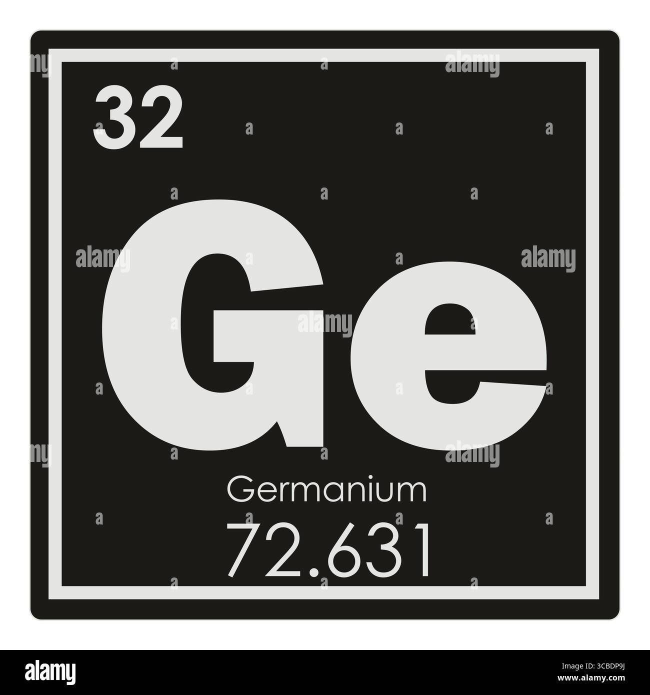Tableau périodique des éléments chimiques de germanium symbole de la science Banque D'Images