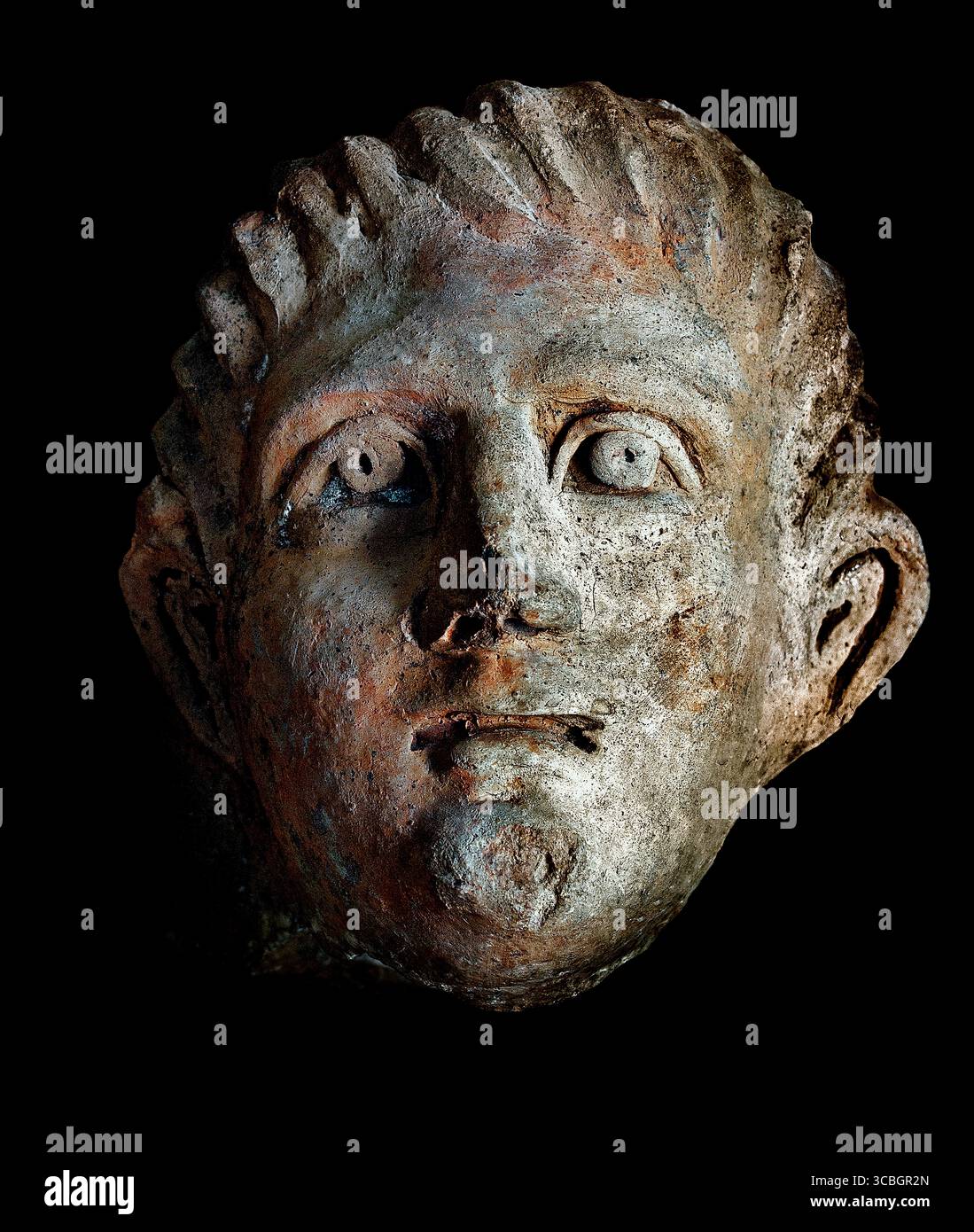 Chef jeune homme 4ème siècle av. J.-C. Italie étrusque Toscane Musée du Louvre Paris France Banque D'Images