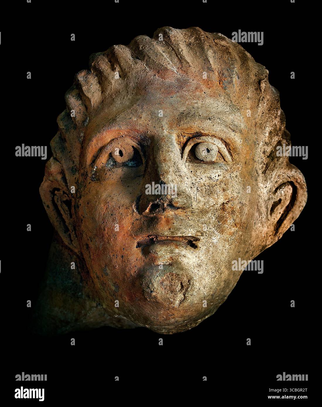 Chef jeune homme 4ème siècle av. J.-C. Italie étrusque Toscane Musée du Louvre Paris France Banque D'Images