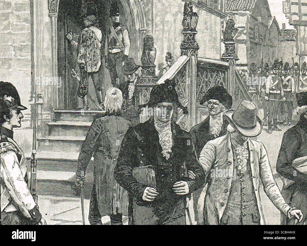 Expulsion de professeurs de l'Université d'Anvers, 1789 Banque D'Images