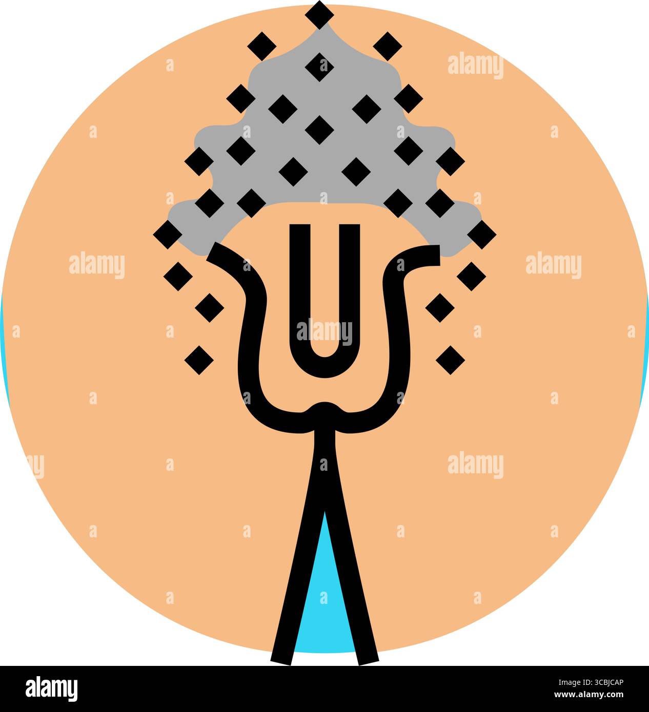 illustration vectorielle d'icône de couleur de puberté d'adolescence de cheveux pubiens Illustration de Vecteur