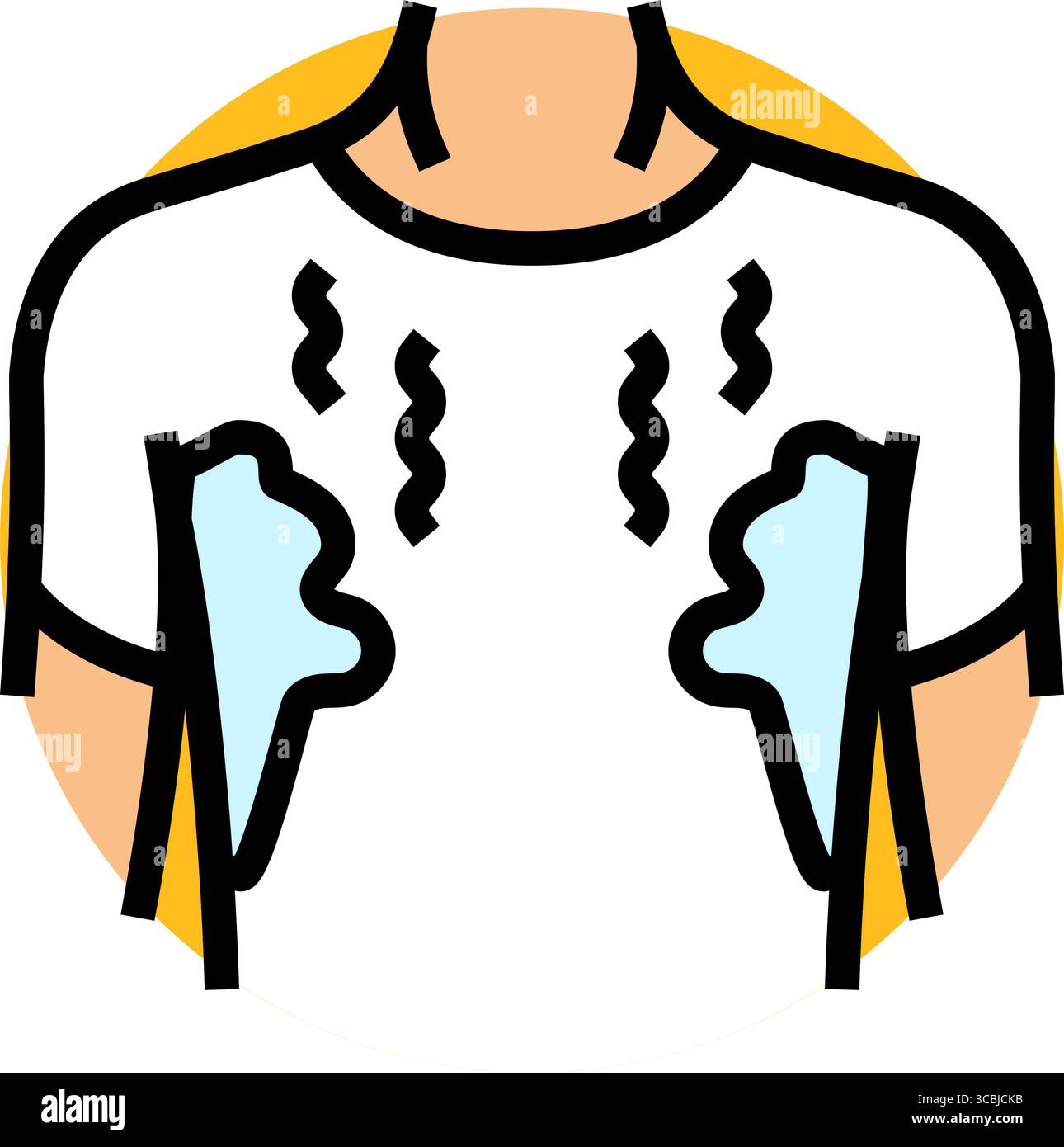 odeur de transpiration adolescence puberté illustration vectorielle d'icône de couleur Illustration de Vecteur