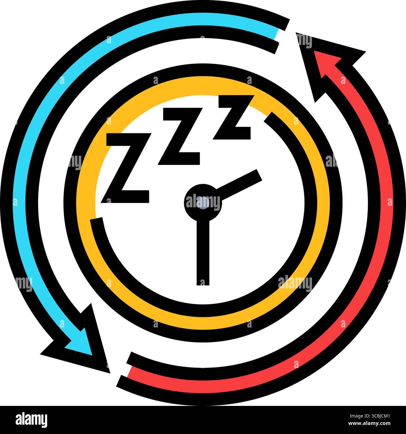 le sommeil change l'adolescence puberté illustration vectorielle d'icône de couleur Illustration de Vecteur