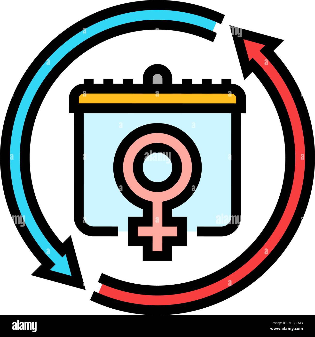 cycle menstruel adolescence puberté couleur icône illustration vectorielle Illustration de Vecteur