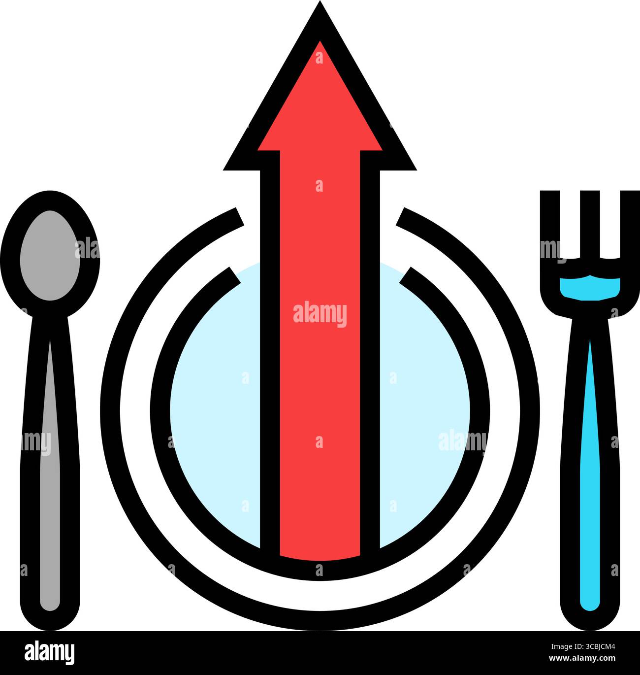 augmentation de l'appétit adolescence puberté illustration vectorielle d'icône de couleur Illustration de Vecteur