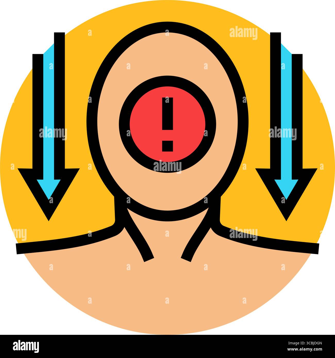 peer pression adolescence puberté puberté illustration vectorielle d'icône de couleur Illustration de Vecteur