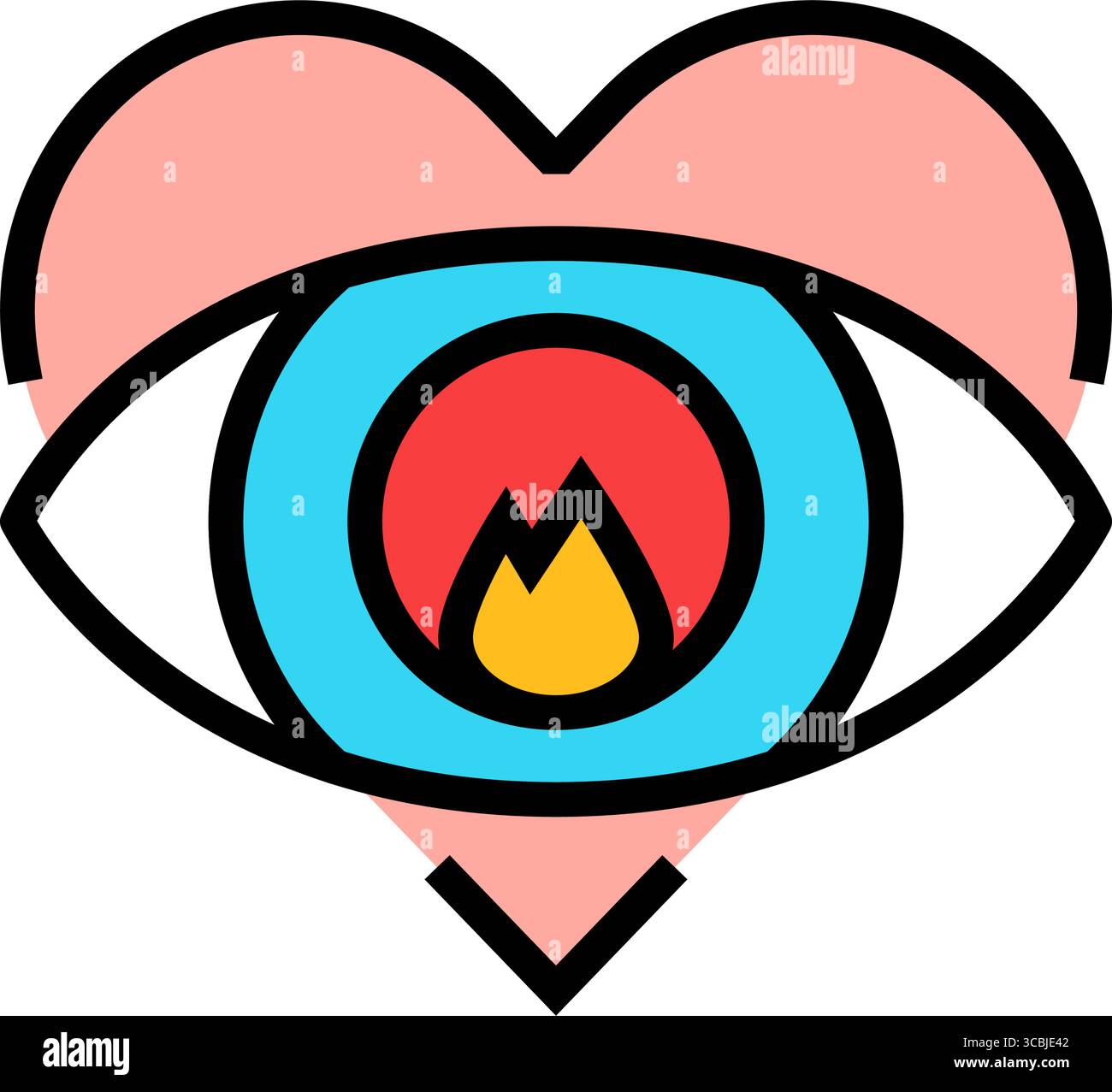 premier crush adolescence puberté illustration vectorielle d'icône de couleur de puberté Illustration de Vecteur