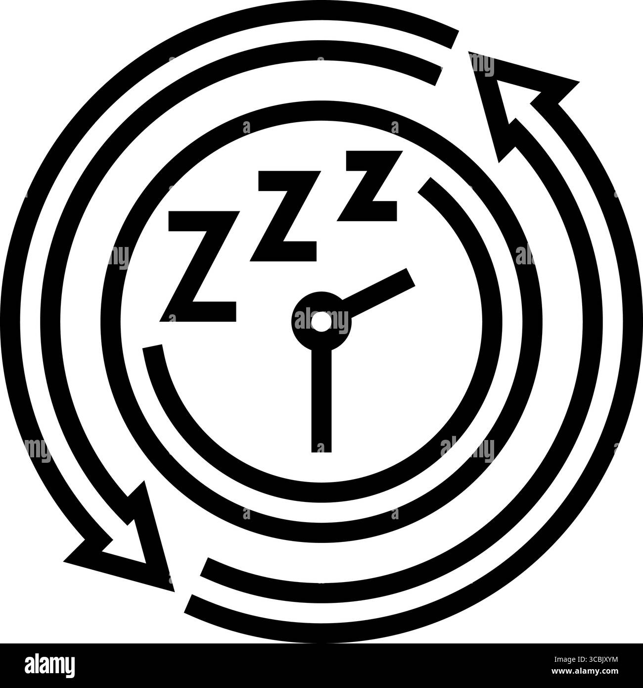 le sommeil change l'adolescence illustration vectorielle d'icône de ligne de puberté Illustration de Vecteur