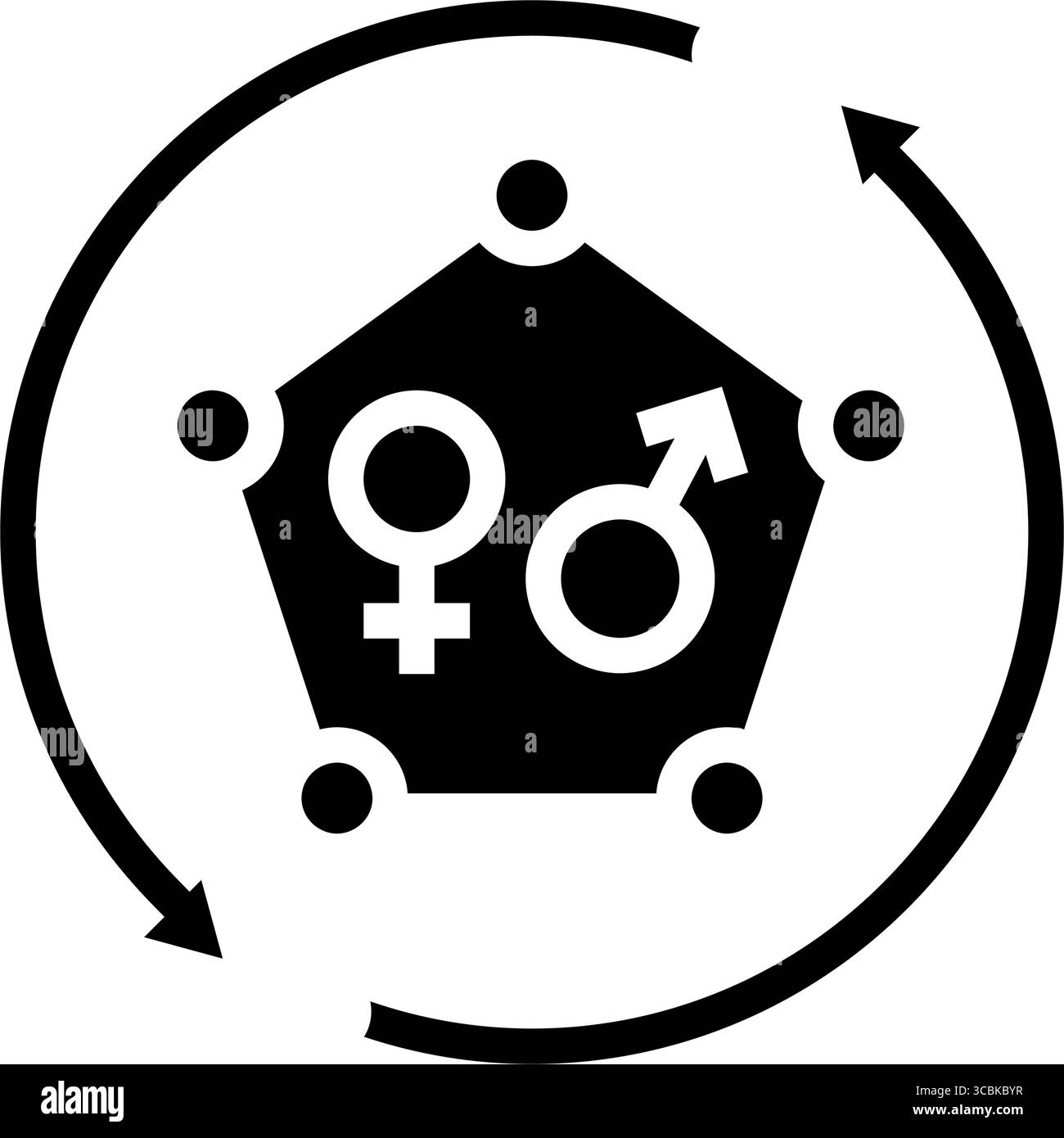 changements hormonaux adolescence illustration vectorielle d'icône de glyphe de puberté Illustration de Vecteur