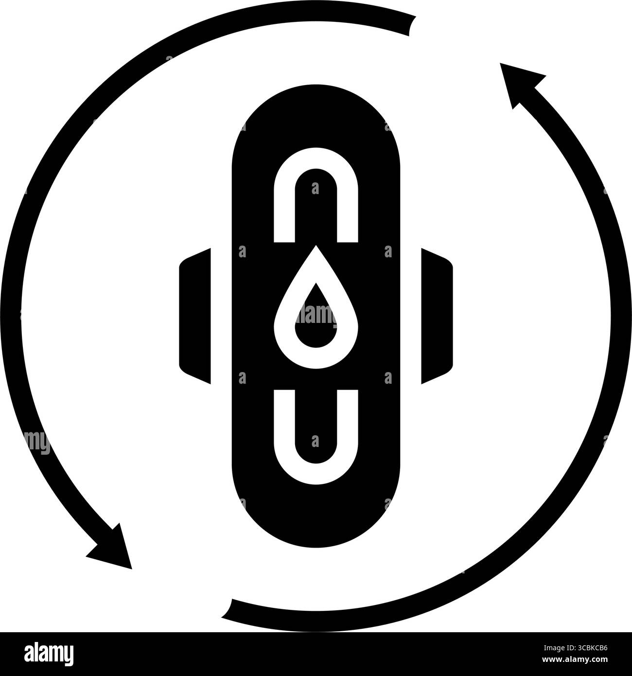 menstruation adolescence puberté illustration vectorielle d'icône de glyphe Illustration de Vecteur