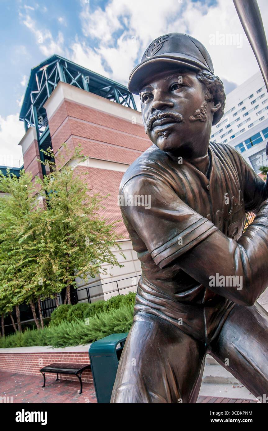 Statue d'Orioles à l'extérieur du parc Orioles à Camden Yards, Baltimore, MD Banque D'Images