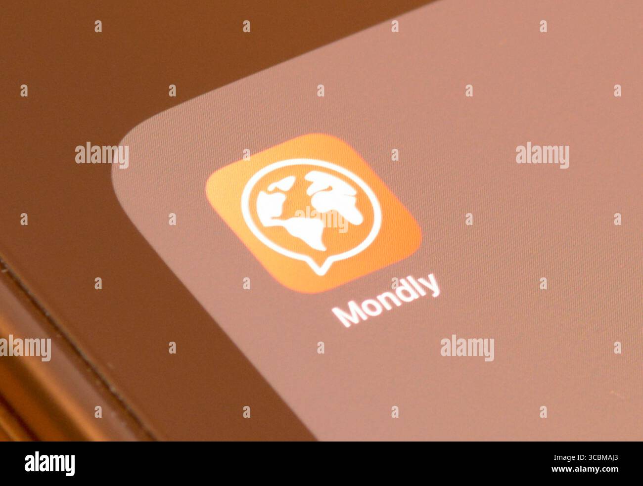 Application d'apprentissage des langues Mondly sur l'écran du smartphone Banque D'Images