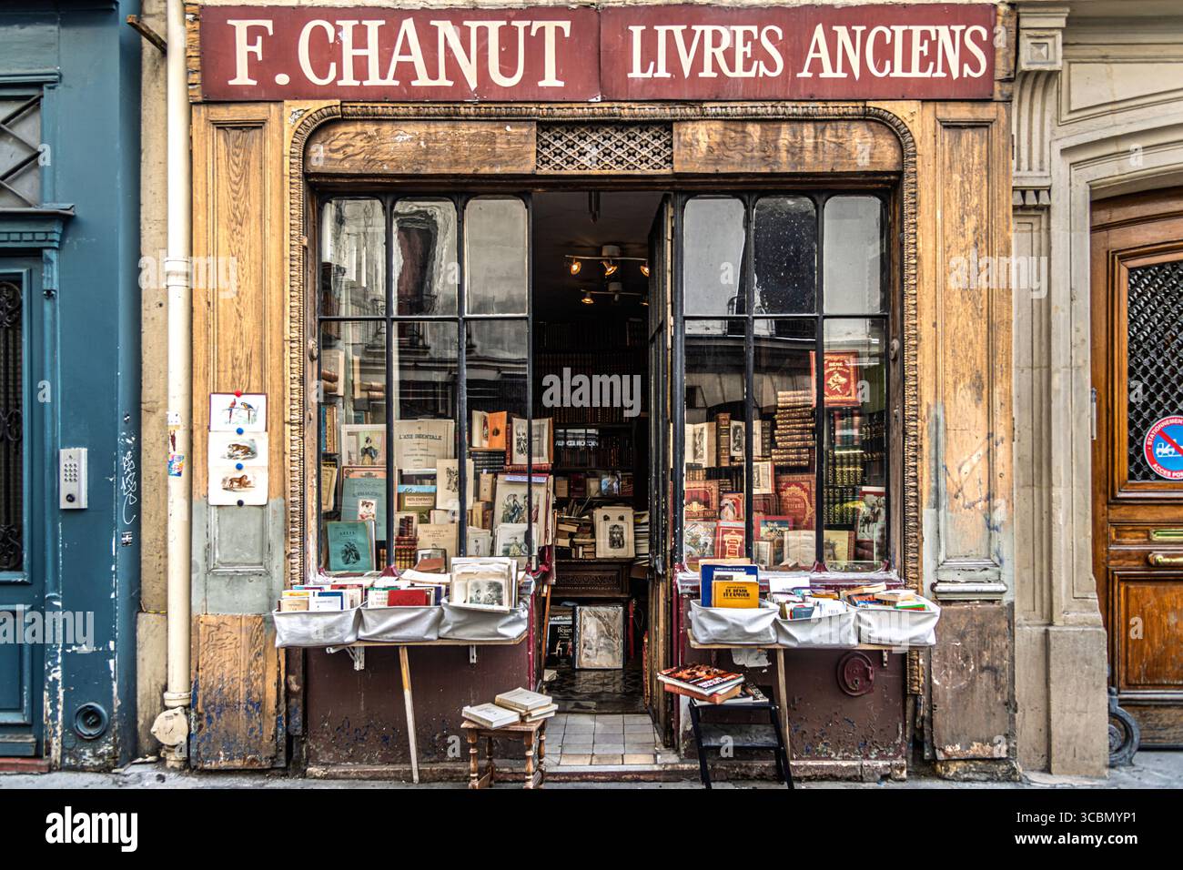 Librairie d'antiquités Paris Banque D'Images