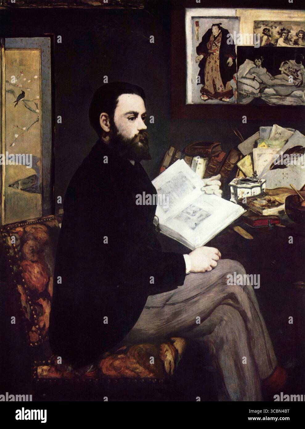 Portrait d'Emile Zola. Édouard Manet. 1868. Banque D'Images