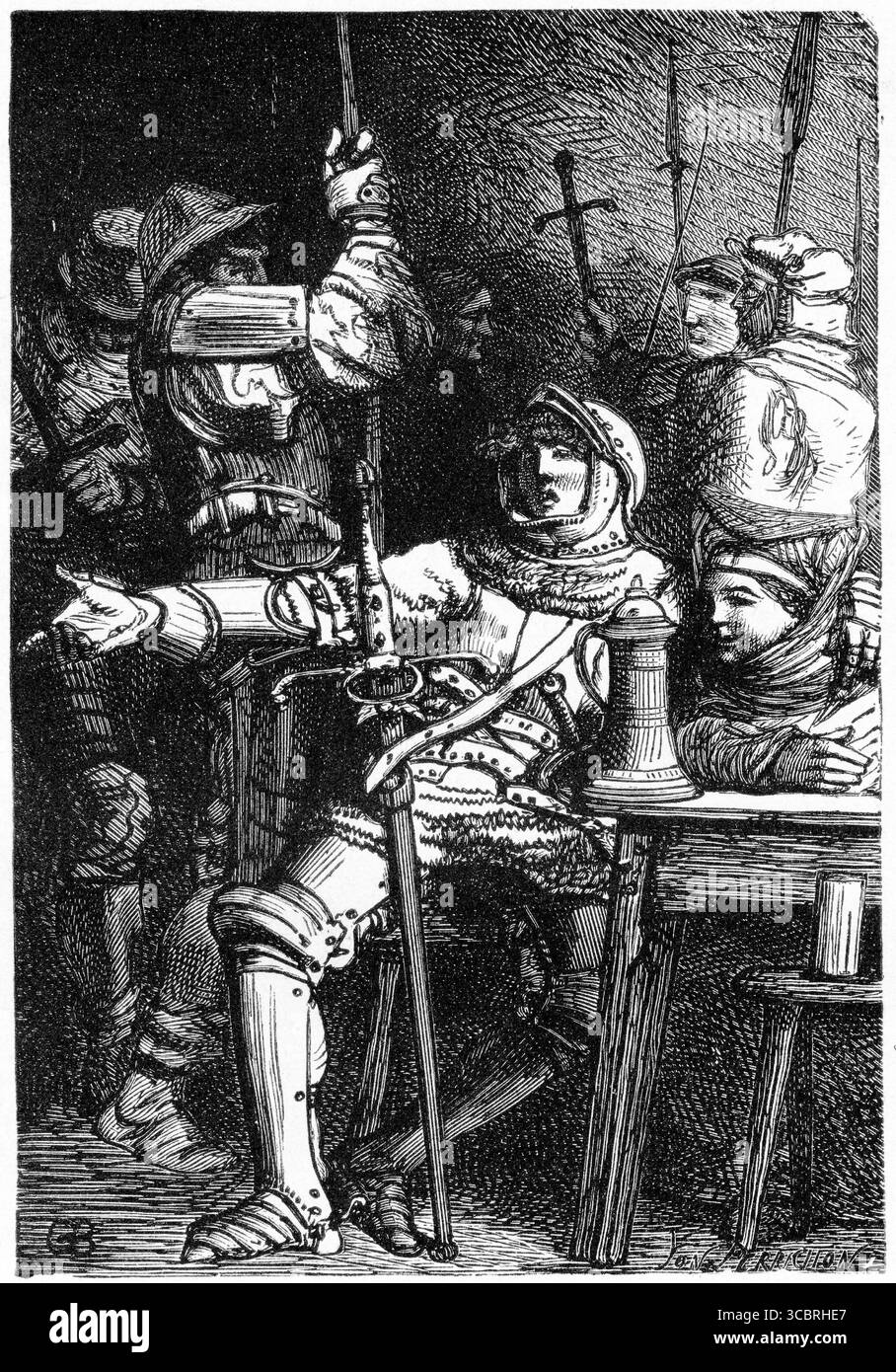 Illustration tirée d'une première édition française du livre de Victor Hugo le bossage de notre Dame, Banque D'Images