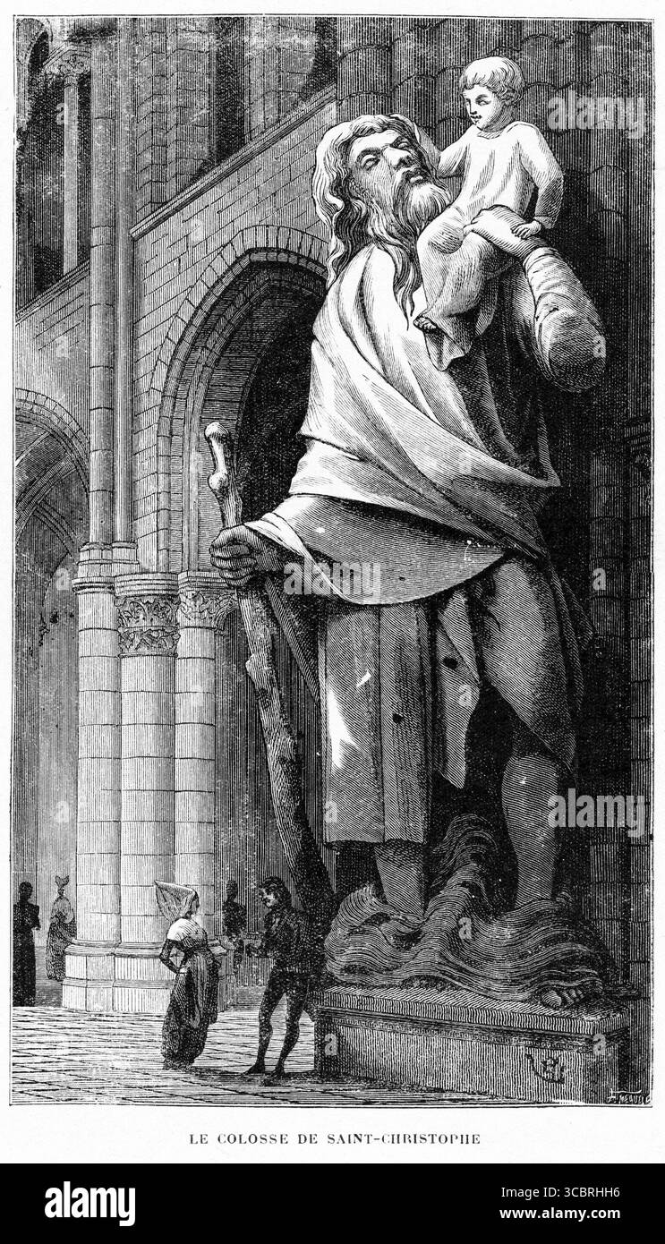 Illustration tirée d'une première édition française du livre de Victor Hugo le bossage de notre Dame, Banque D'Images