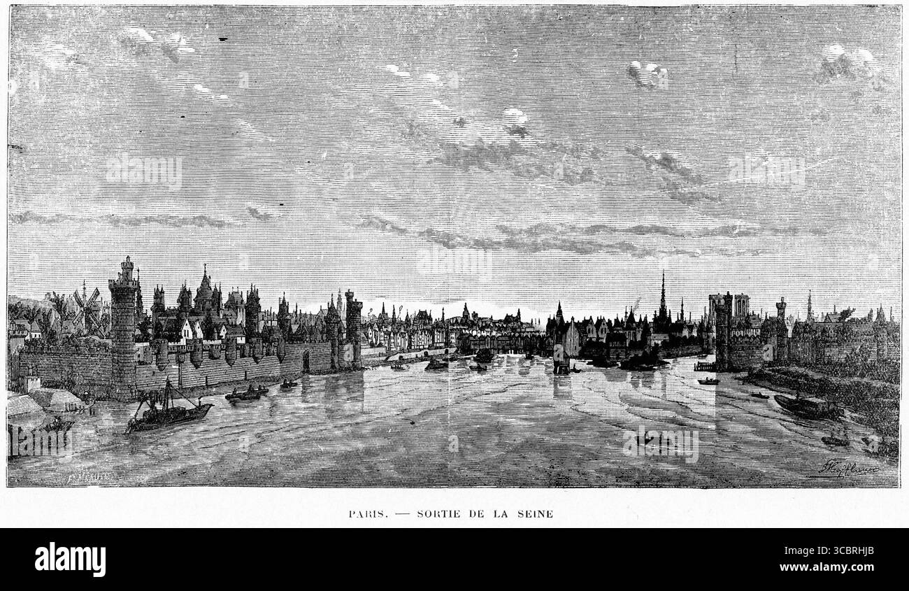 Illustration tirée d'une première édition française du livre de Victor Hugo le bossage de notre Dame, Banque D'Images