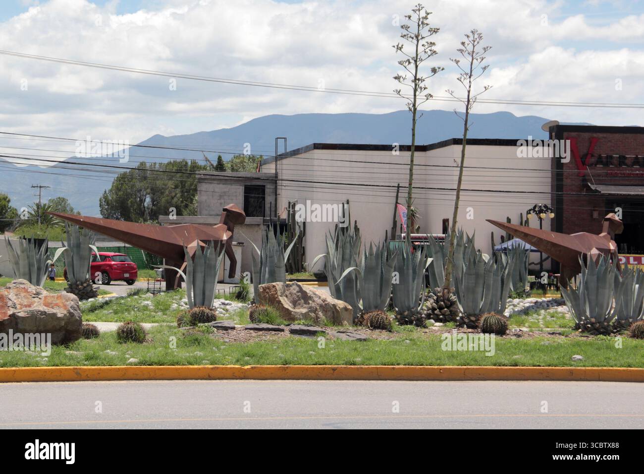 Saltillo, Coahuila, Mexique - 27 juillet 2025 : entrée à Saltillo, la capitale et la ville la plus peuplée de l'État mexicain de Coahuila de Saragosse Banque D'Images