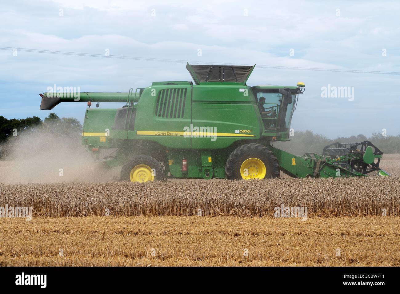 Moissonneuse-batteuse John Deere C670i Banque D'Images