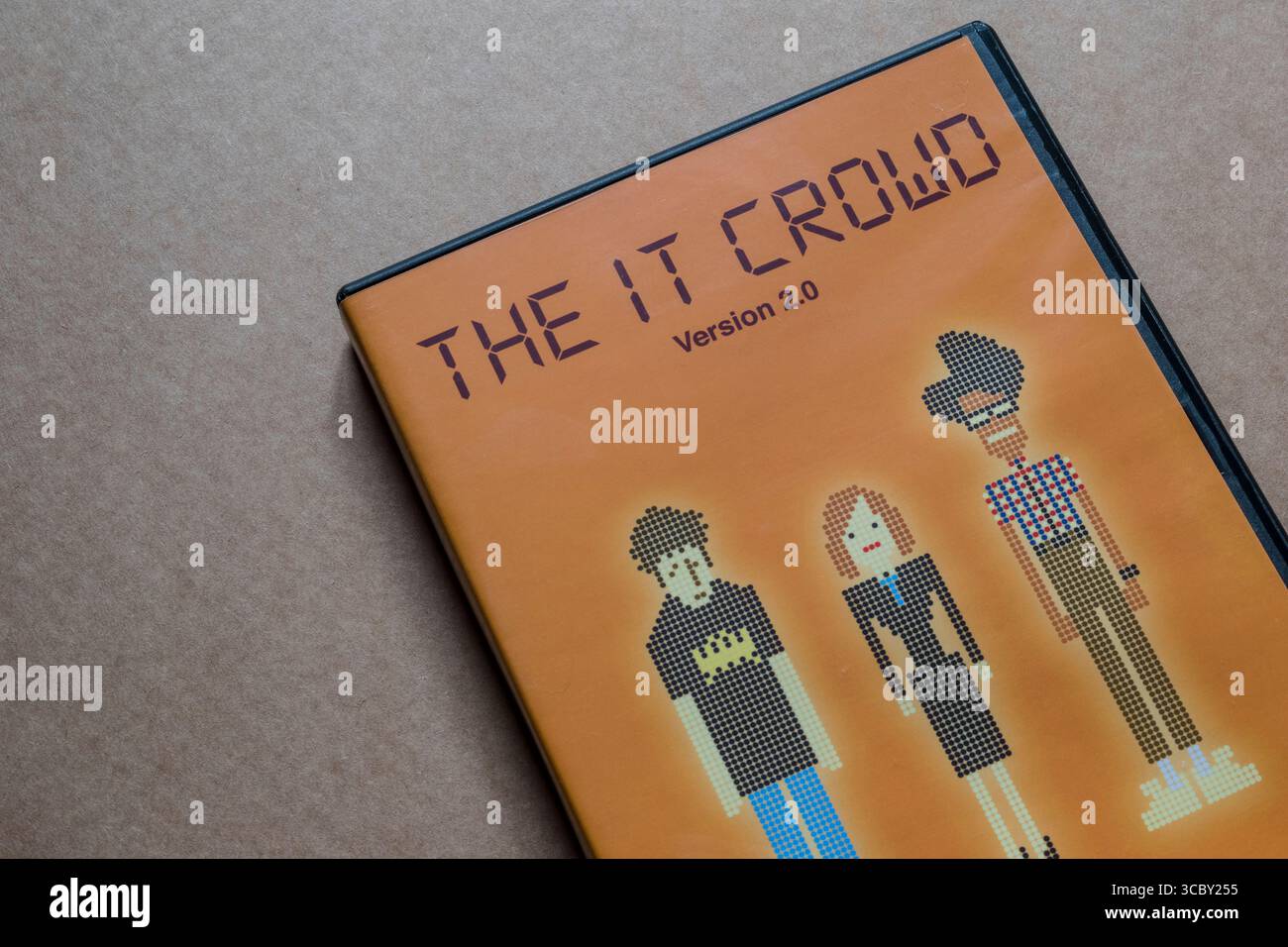 La couverture du DVD IT Crowd version 2,0, isolée sur fond vierge Banque D'Images