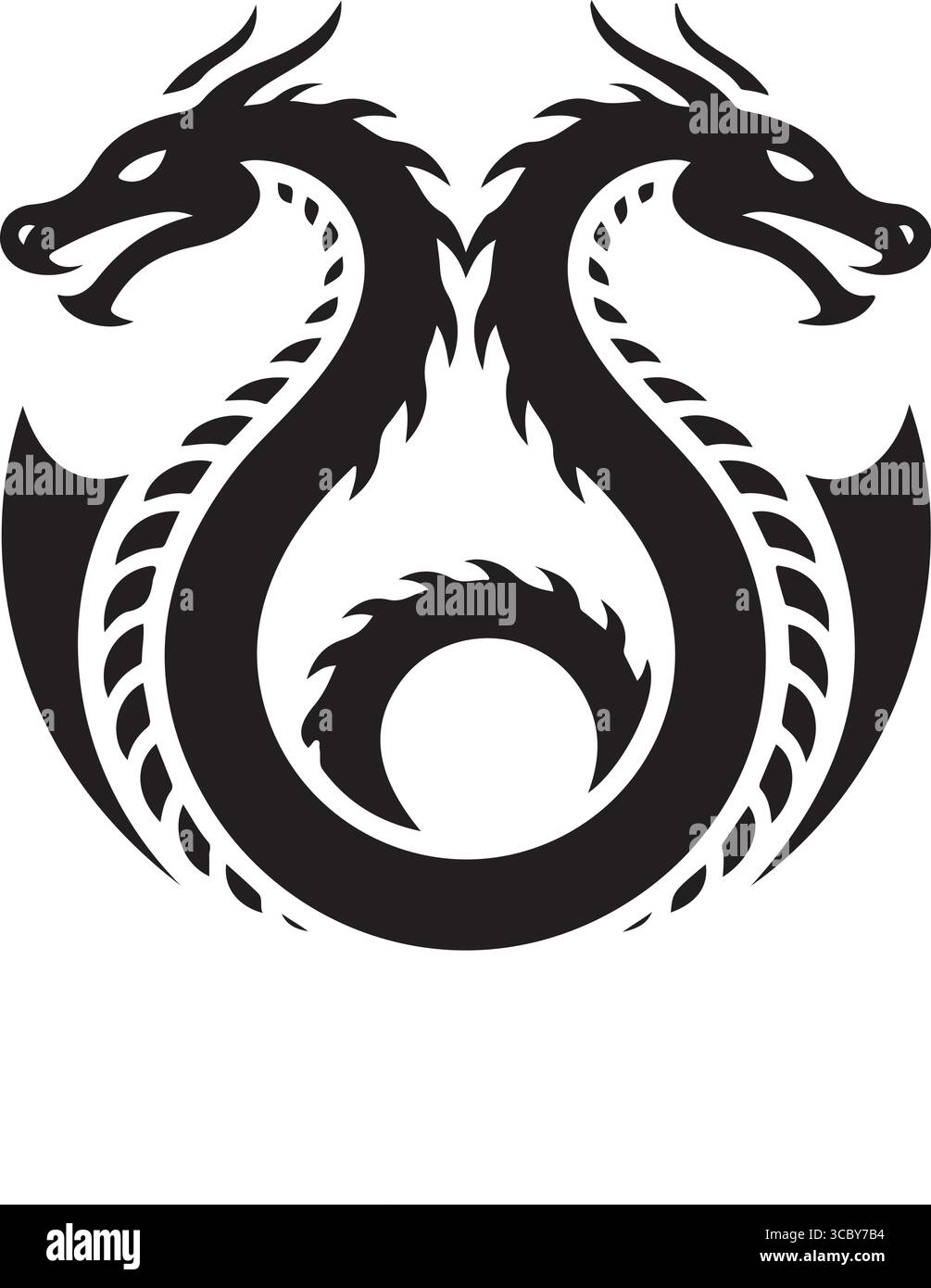 Le logo dispose d'un modèle de dragons gris Design C'est un net accrocheur le logo dispose d'un modèle de dragons gris adapté à toutes les entreprises. Illustration de Vecteur
