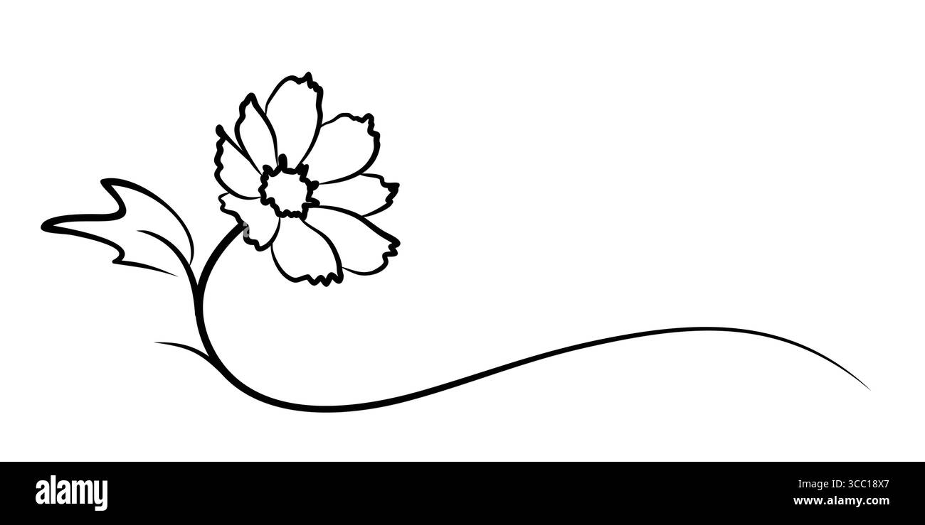 Le symbole de fleur de jardin stylisé. Illustration de Vecteur