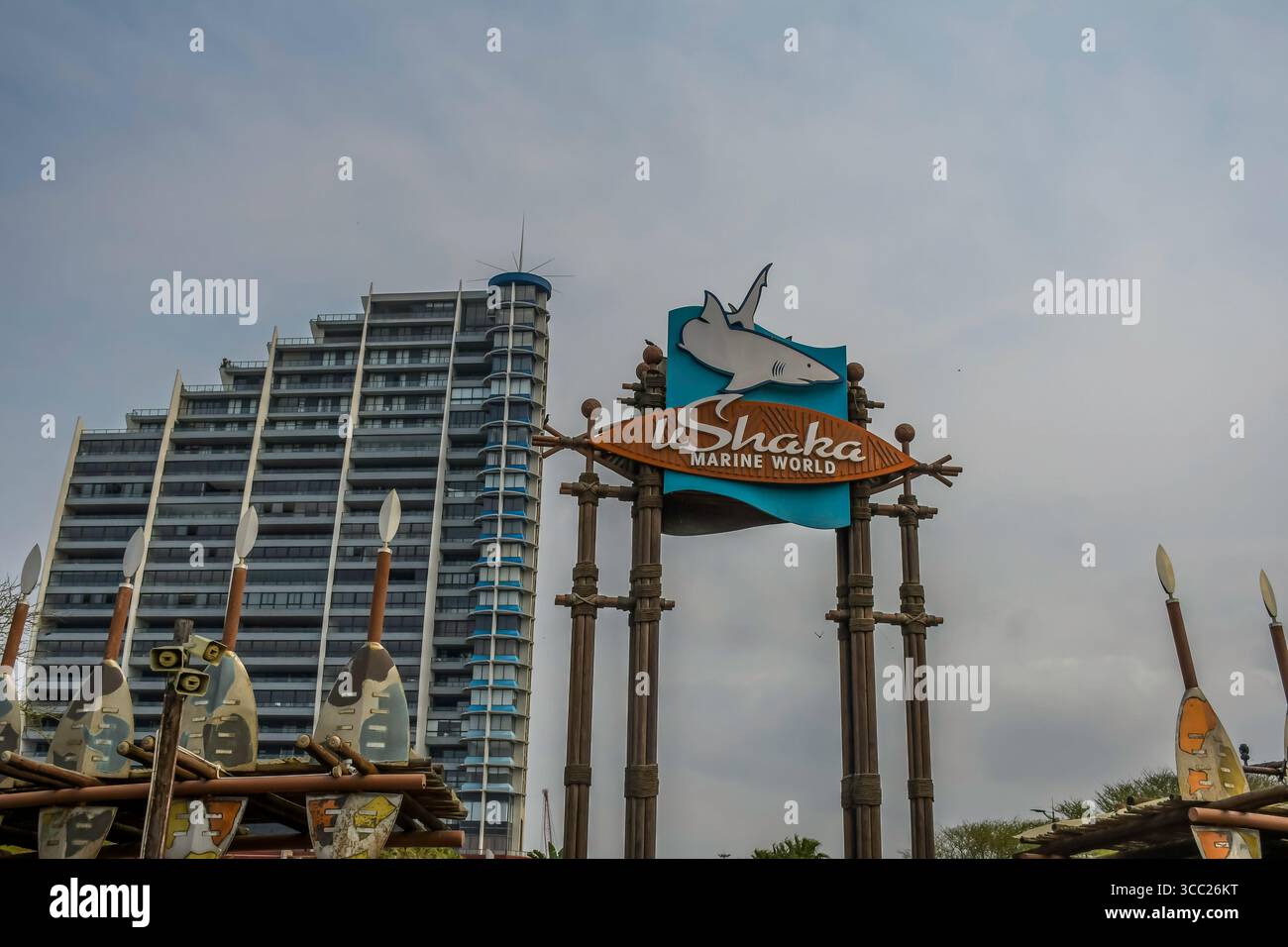 Ushaka monde marin un aquarium naufré à Durban Banque D'Images