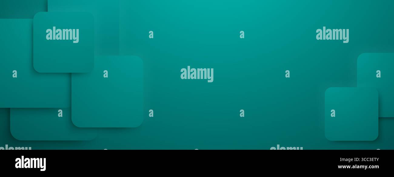 Un fond abstrait sarcelle avec des rectangles superposés, créant une sensation de profondeur et de dimension, avec des coins arrondis et un ombrage subtil, donnant un SO Illustration de Vecteur